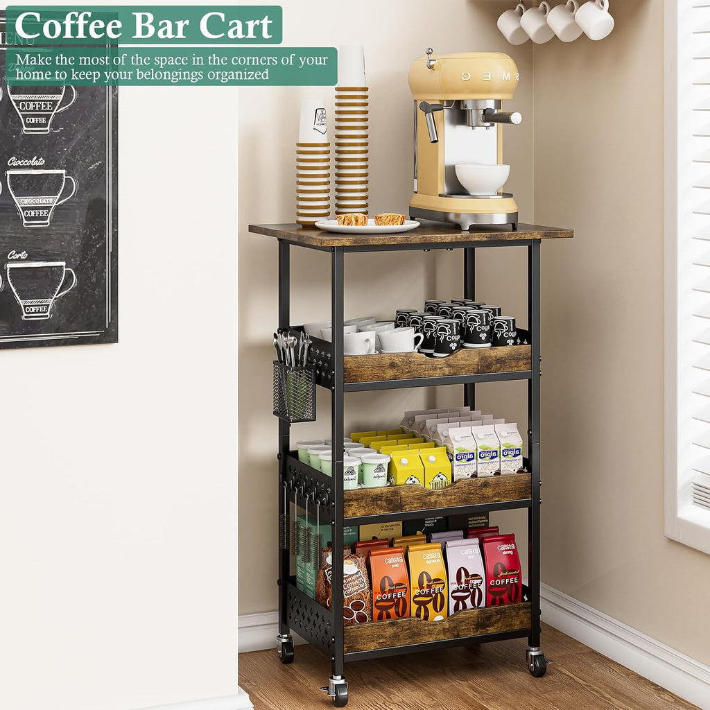 4-Tier Rolling Cart