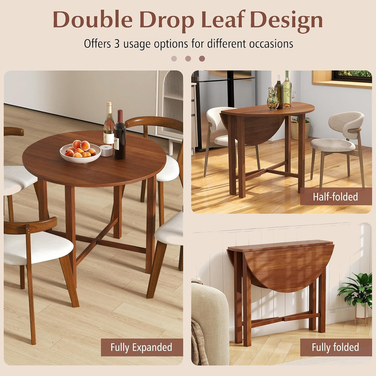 Foldable Round Dining Table
