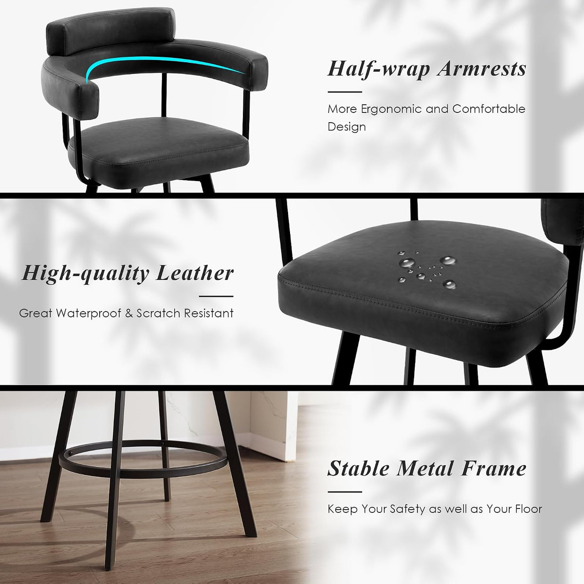 2 Swivel Counter Bar Stools