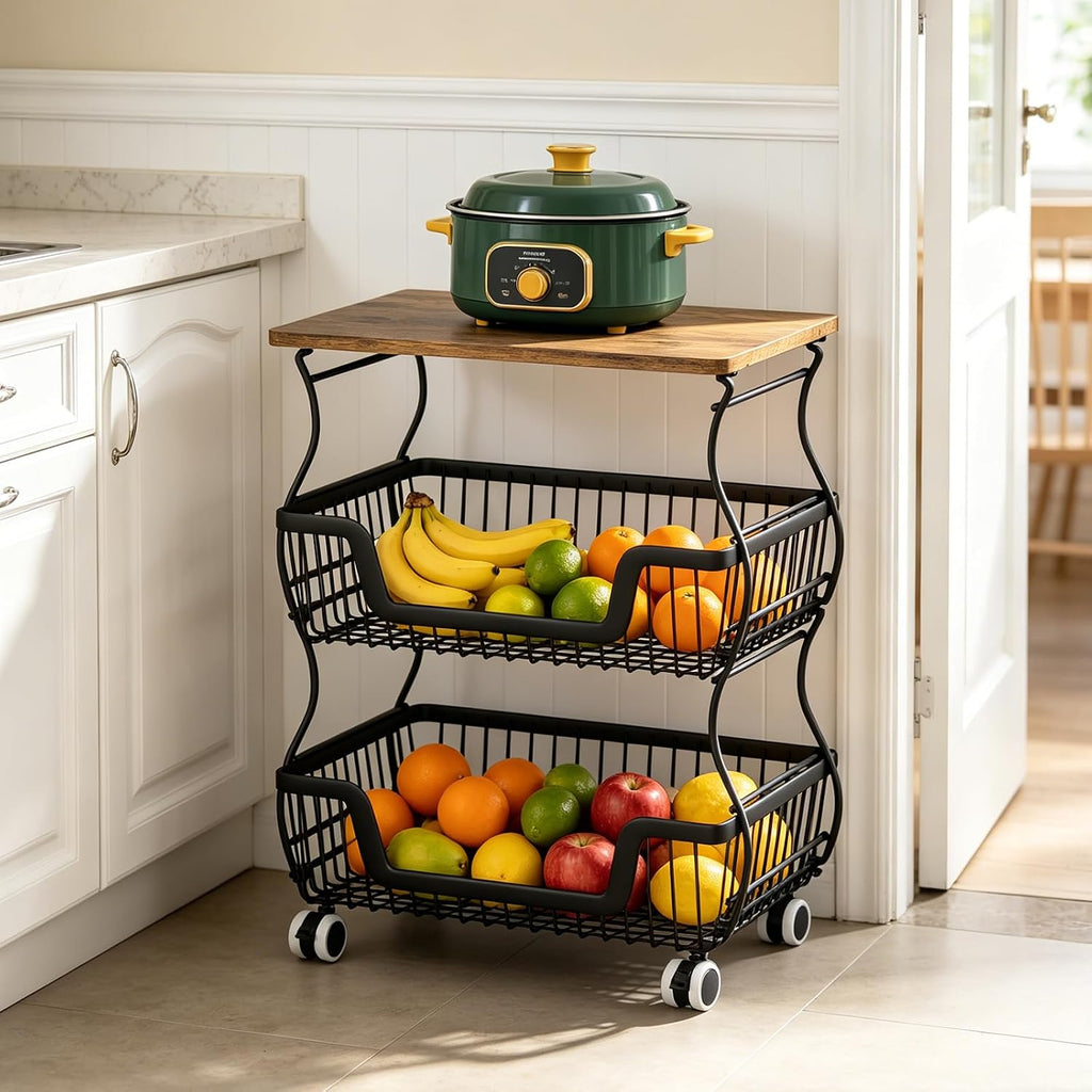 3-Tier Rolling Storage Cart