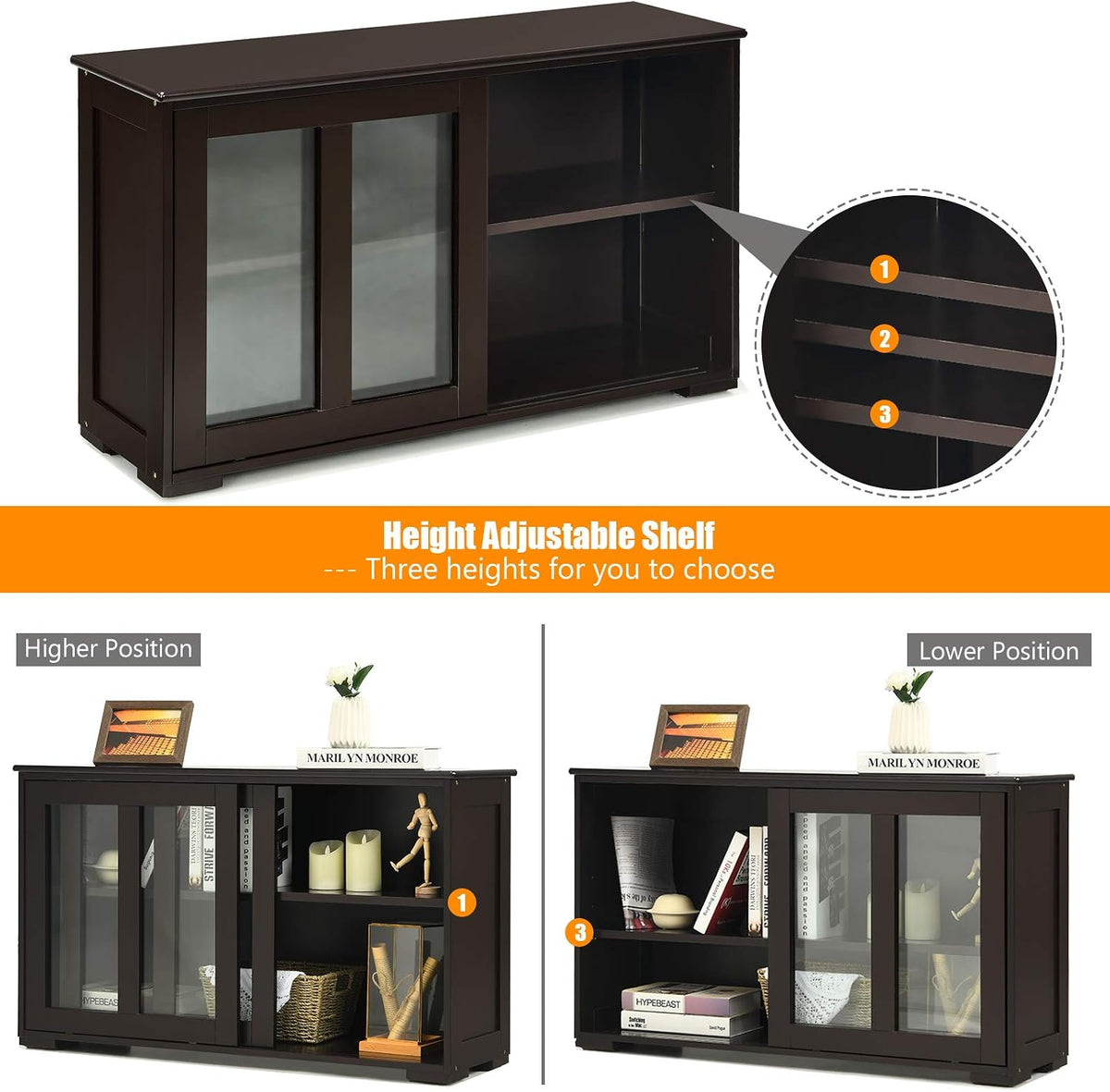 Sliding Glass Sideboard