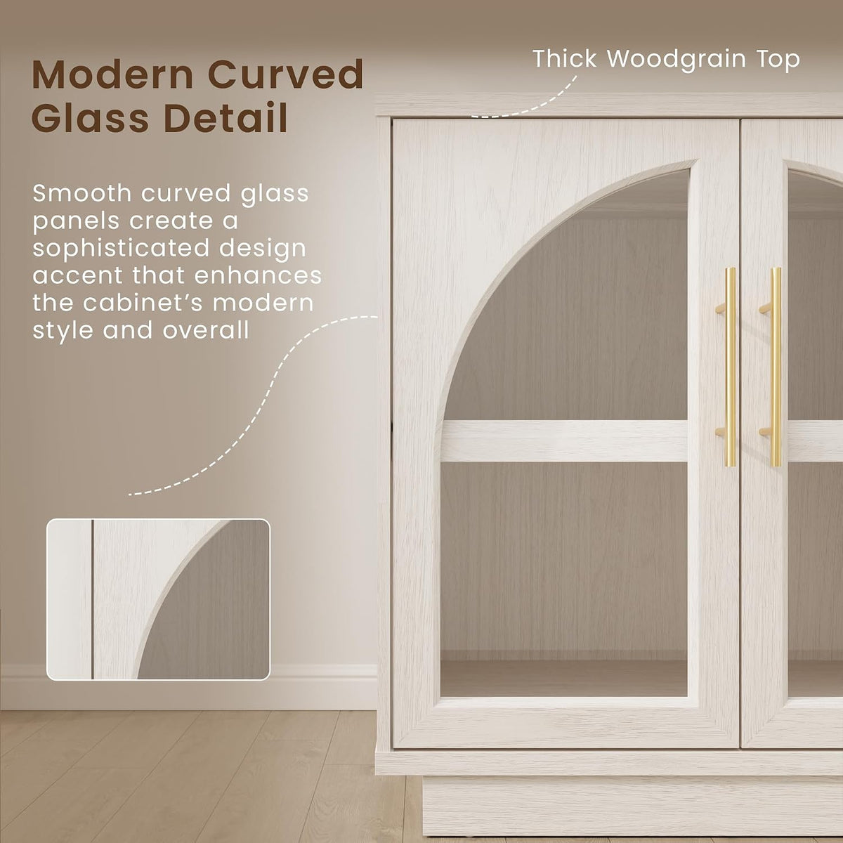 Arched Glass Sideboard