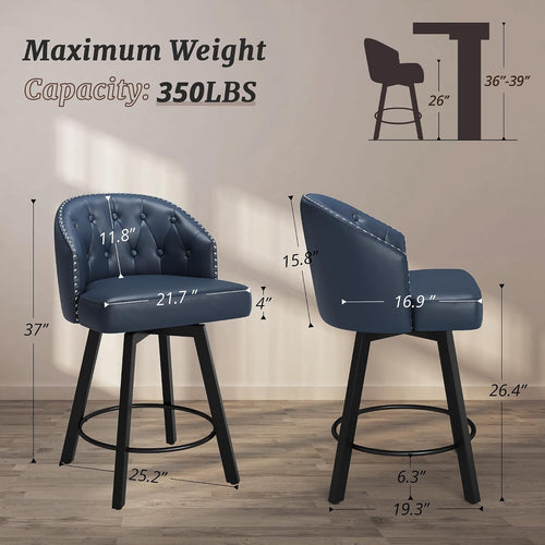 3 Swivel Counter Bar Stools