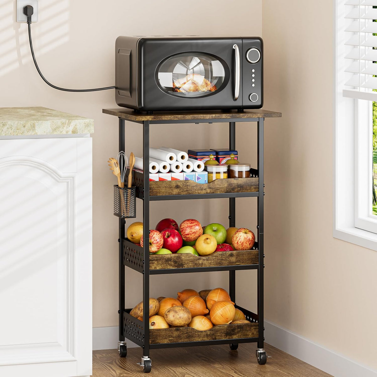 4-Tier Rolling Cart