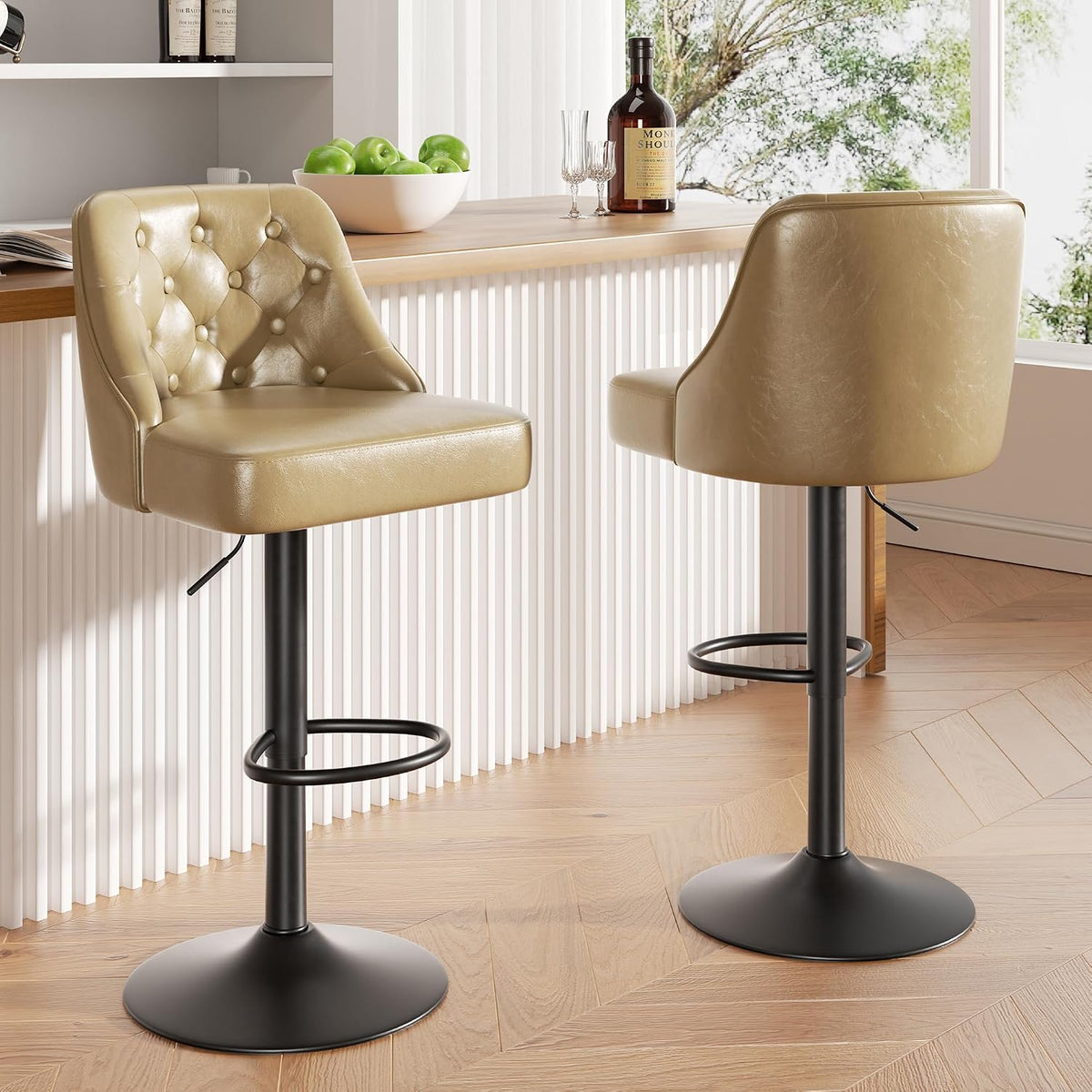 3 Adjustable Swivel Bar Stools