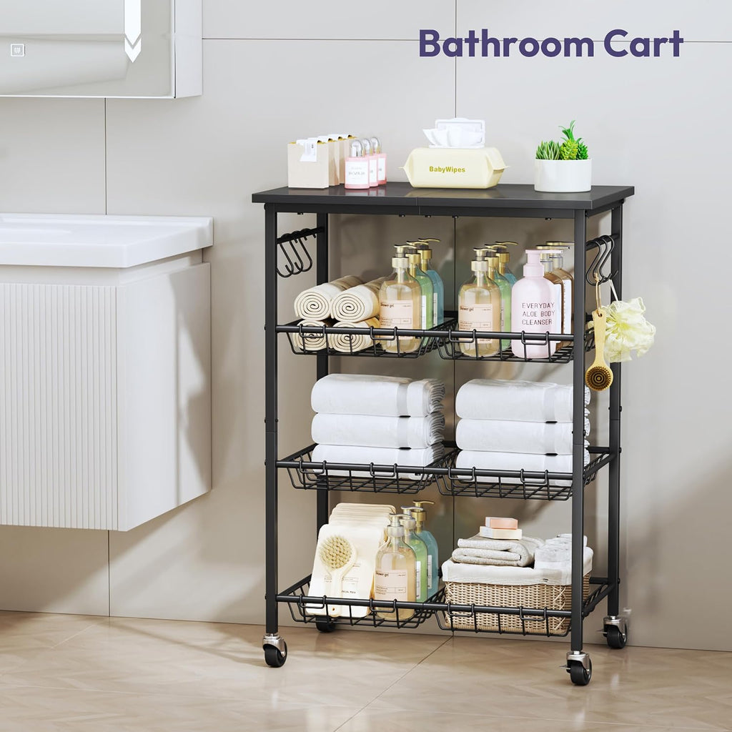 4-Tier Rolling Microwave Cart