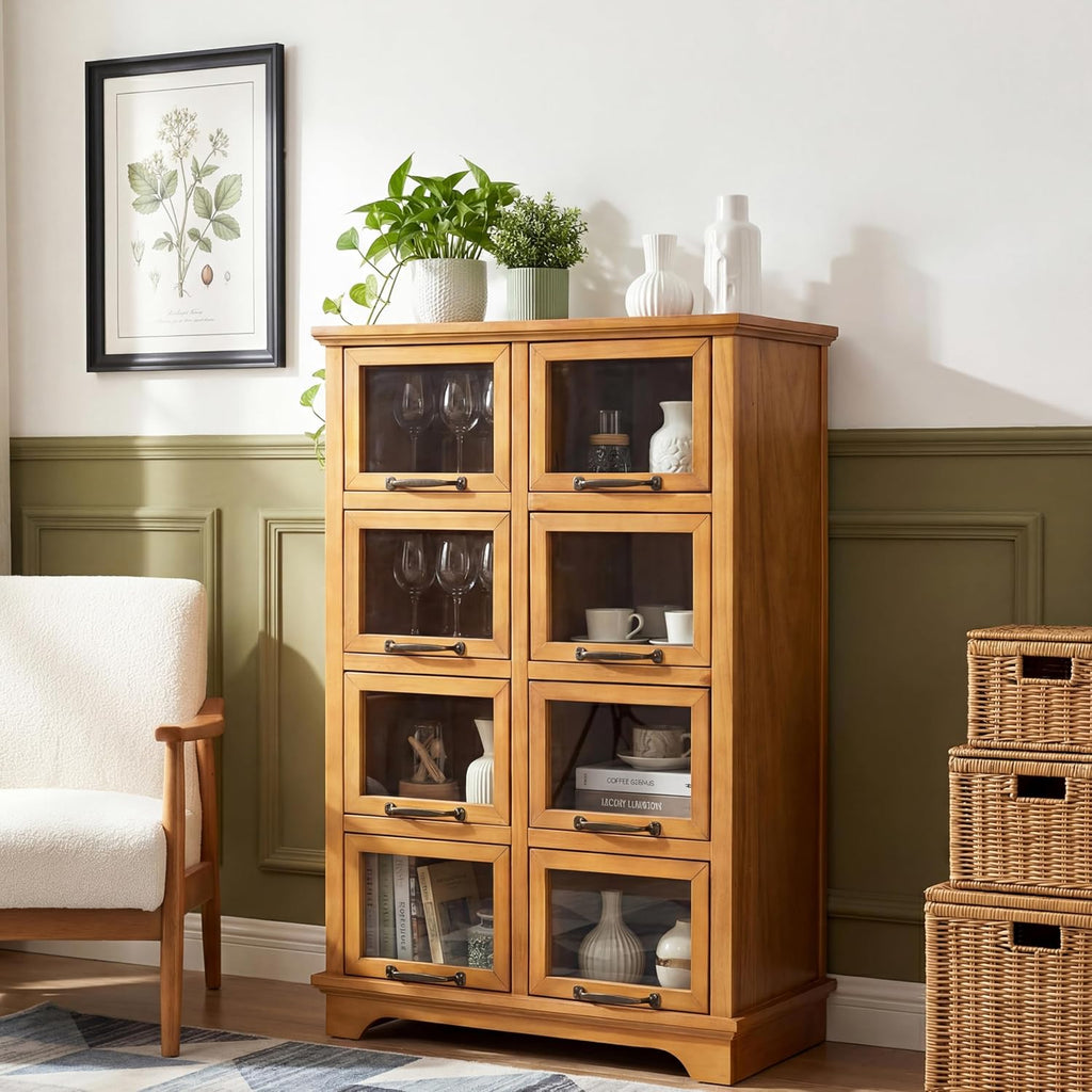 8-Door Glass Display Cabinet