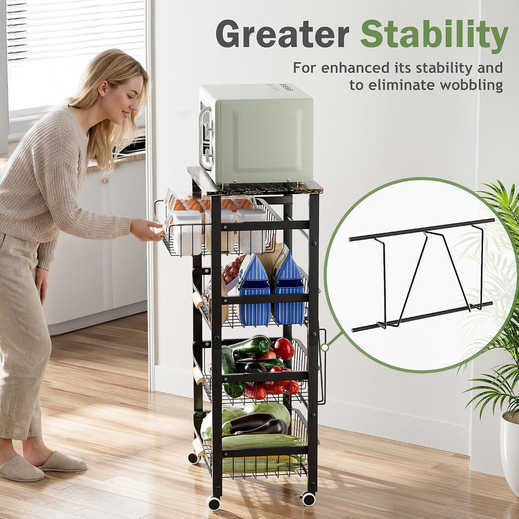 5-Tier Rolling Kitchen Cart