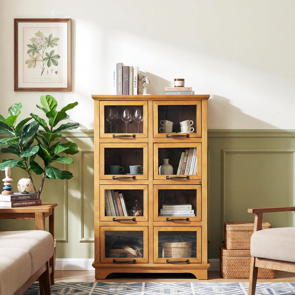 8-Door Glass Display Cabinet