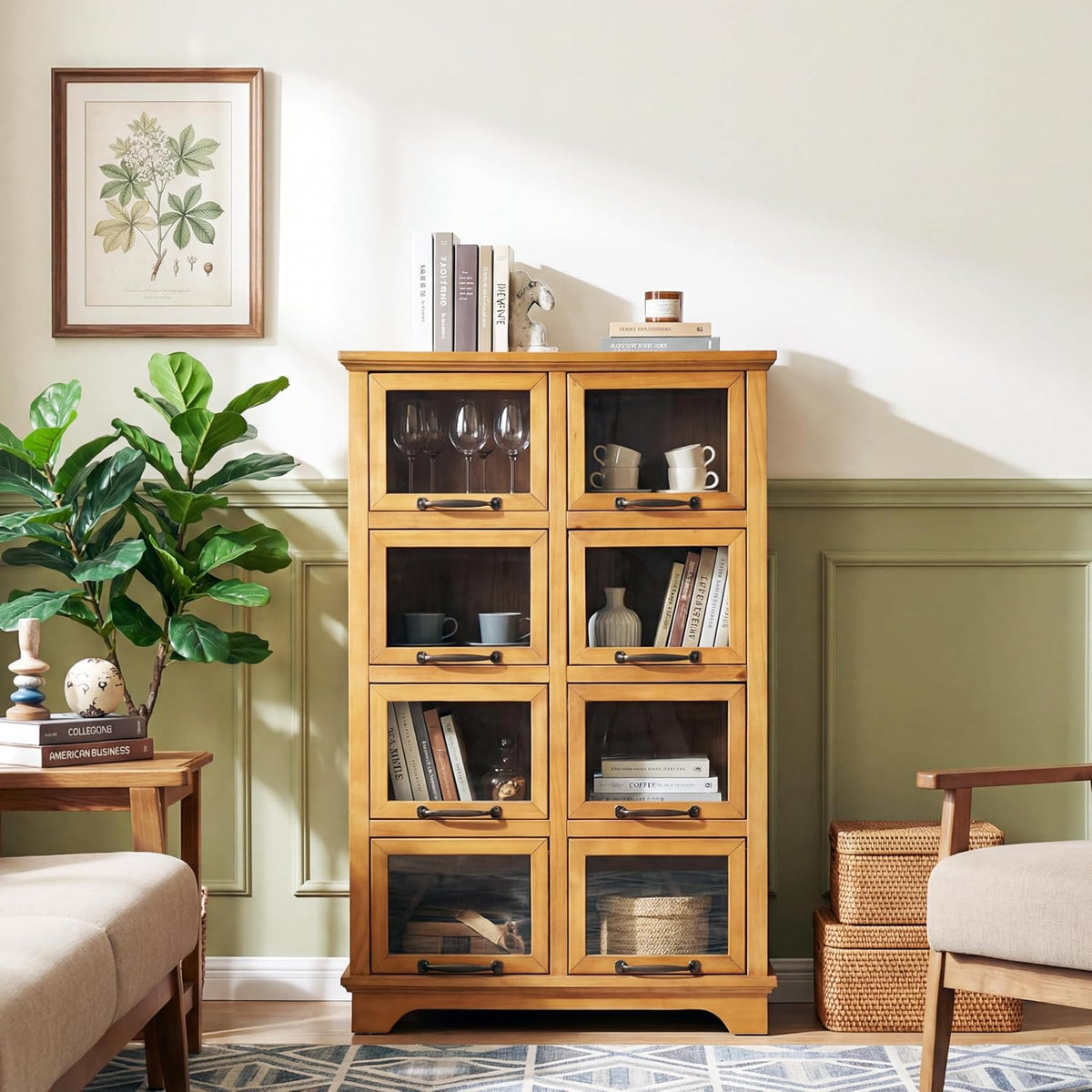 8-Door Glass Display Cabinet
