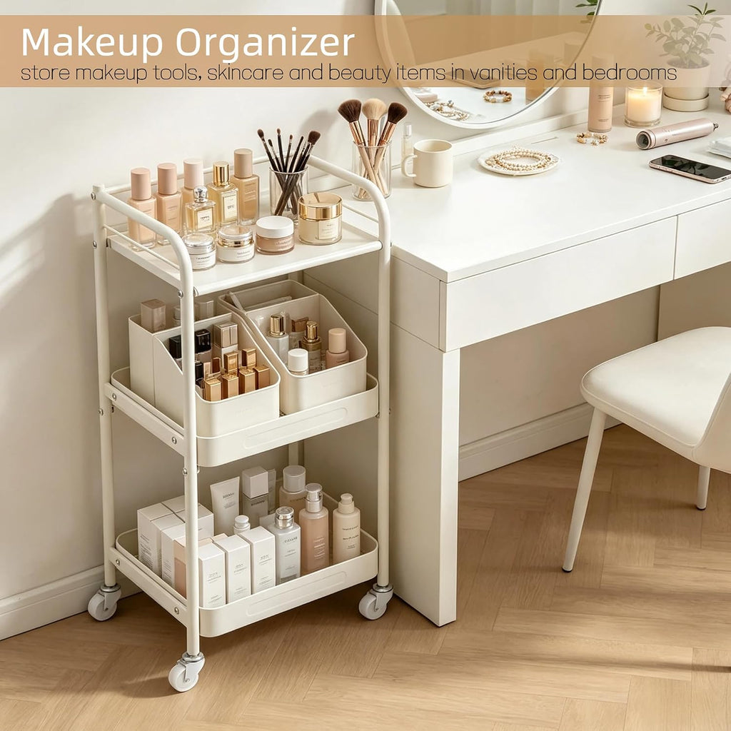 3 Tier Rolling Cart with Table Top
