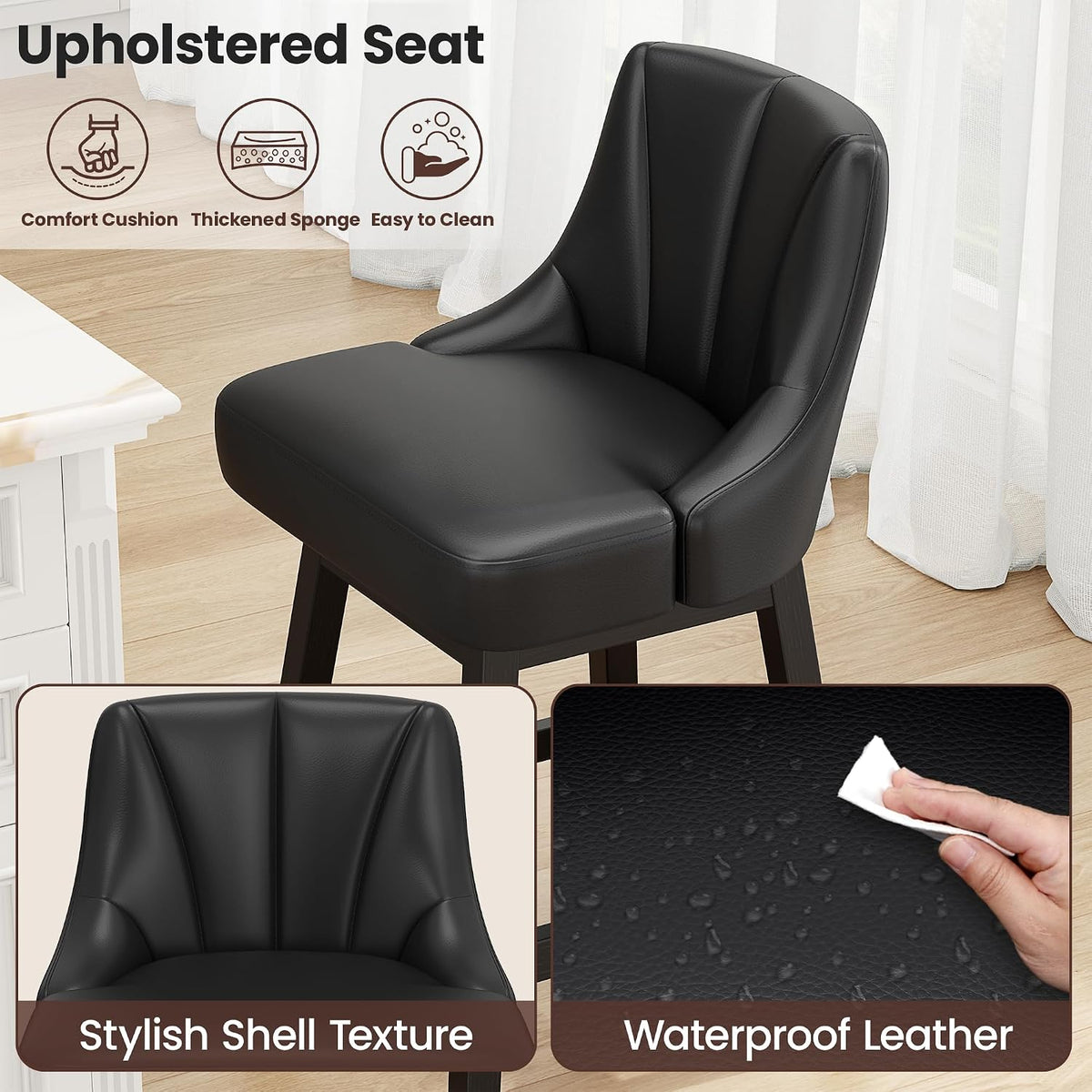 3 Swivel Counter Bar Stools