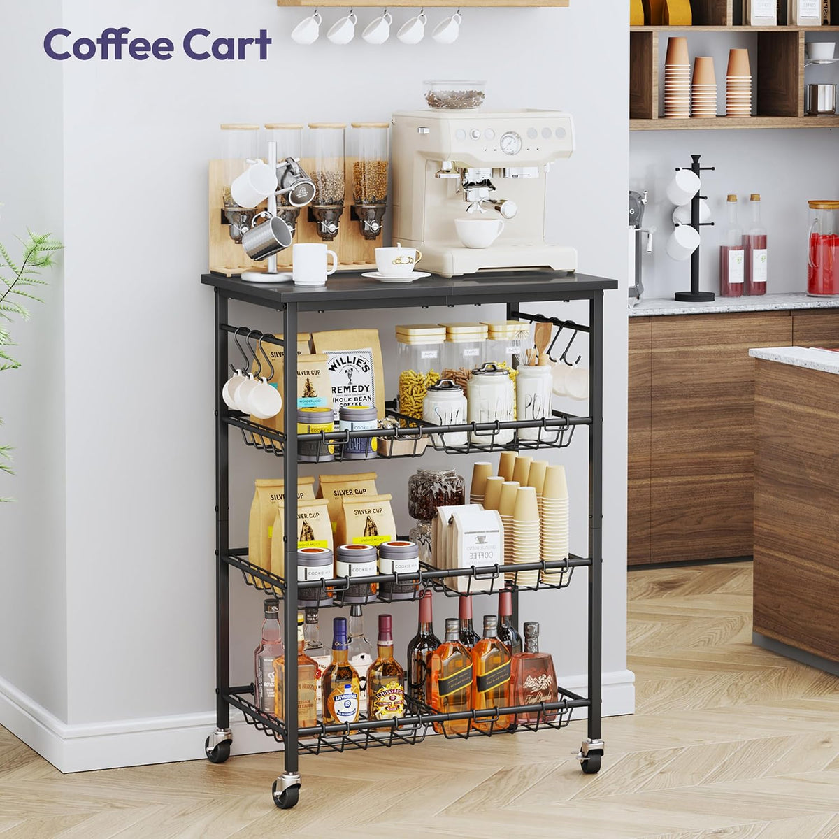 4-Tier Rolling Microwave Cart