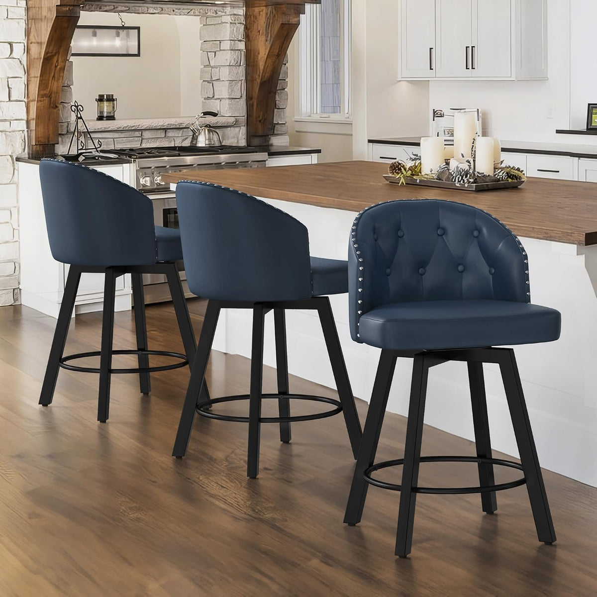 3 Swivel Counter Bar Stools