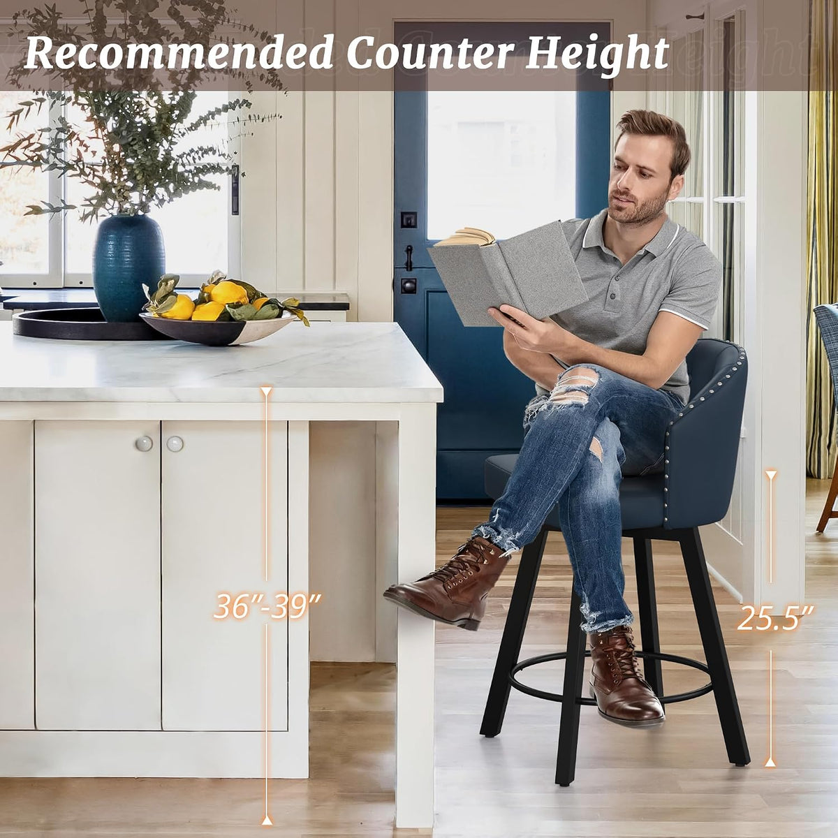 3 Swivel Counter Bar Stools