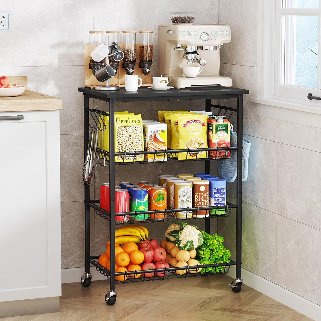 4-Tier Rolling Microwave Cart