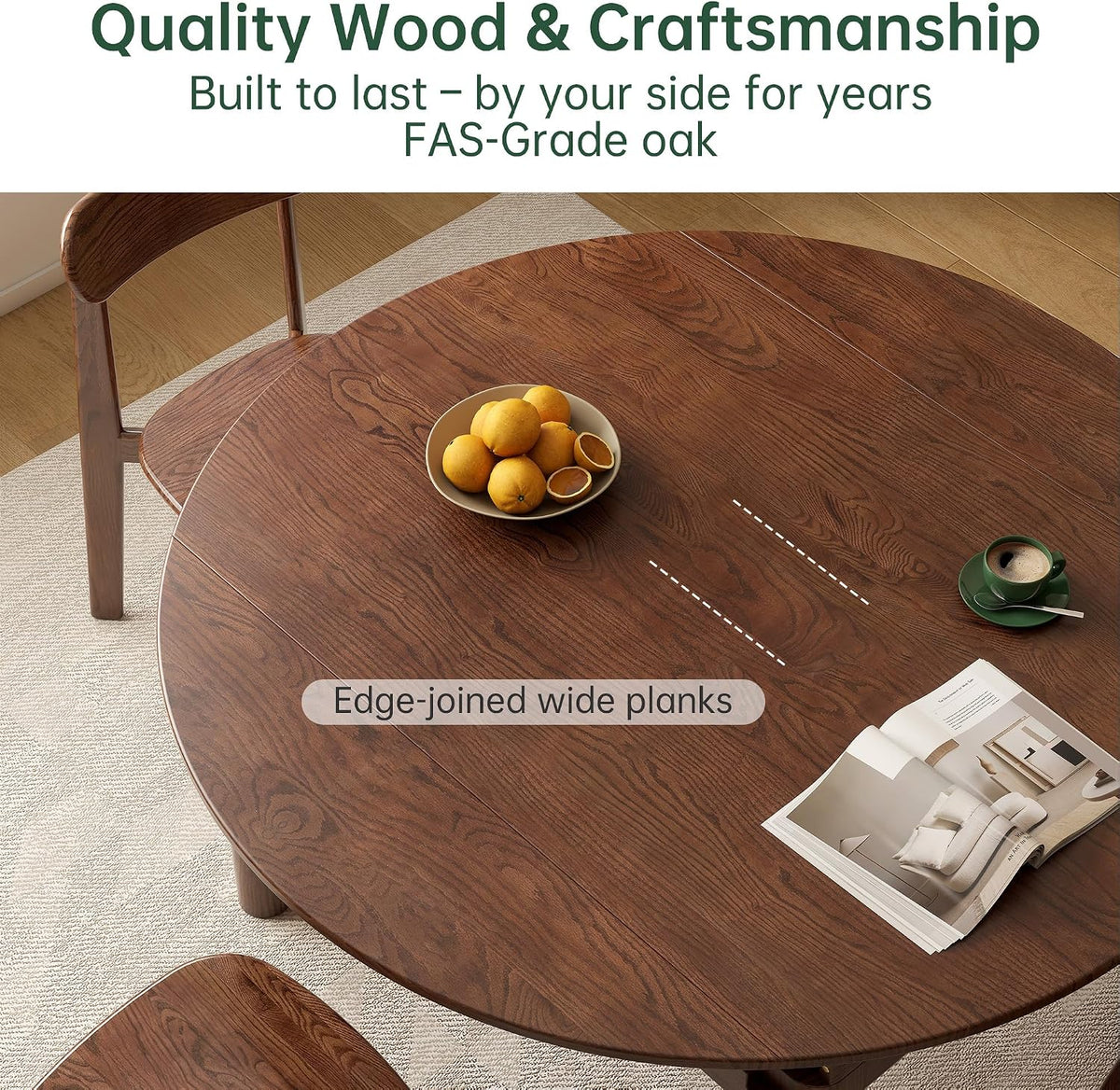 Solid Oak Extendable Dining Table