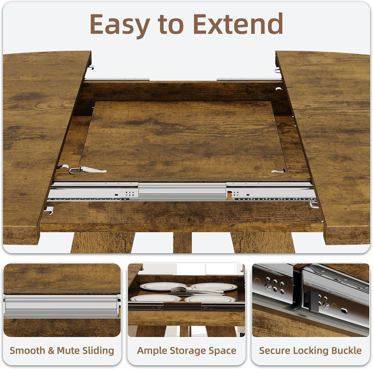 Extendable Round Dining Table