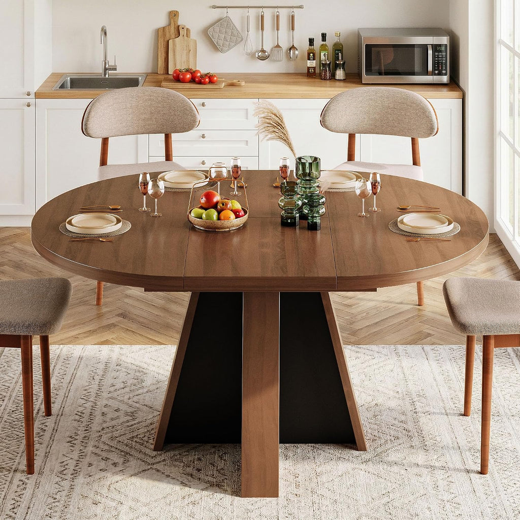 Extendable Round Dining Table