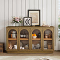 4-Door Glass Sideboard Cabinet