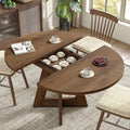 Round Extendable Wood Dining Table