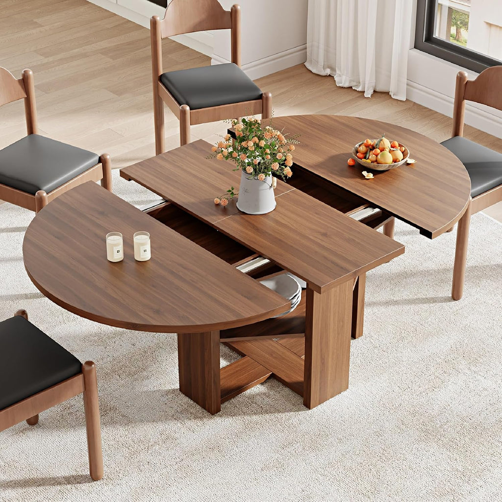 Extendable Round Dining Table