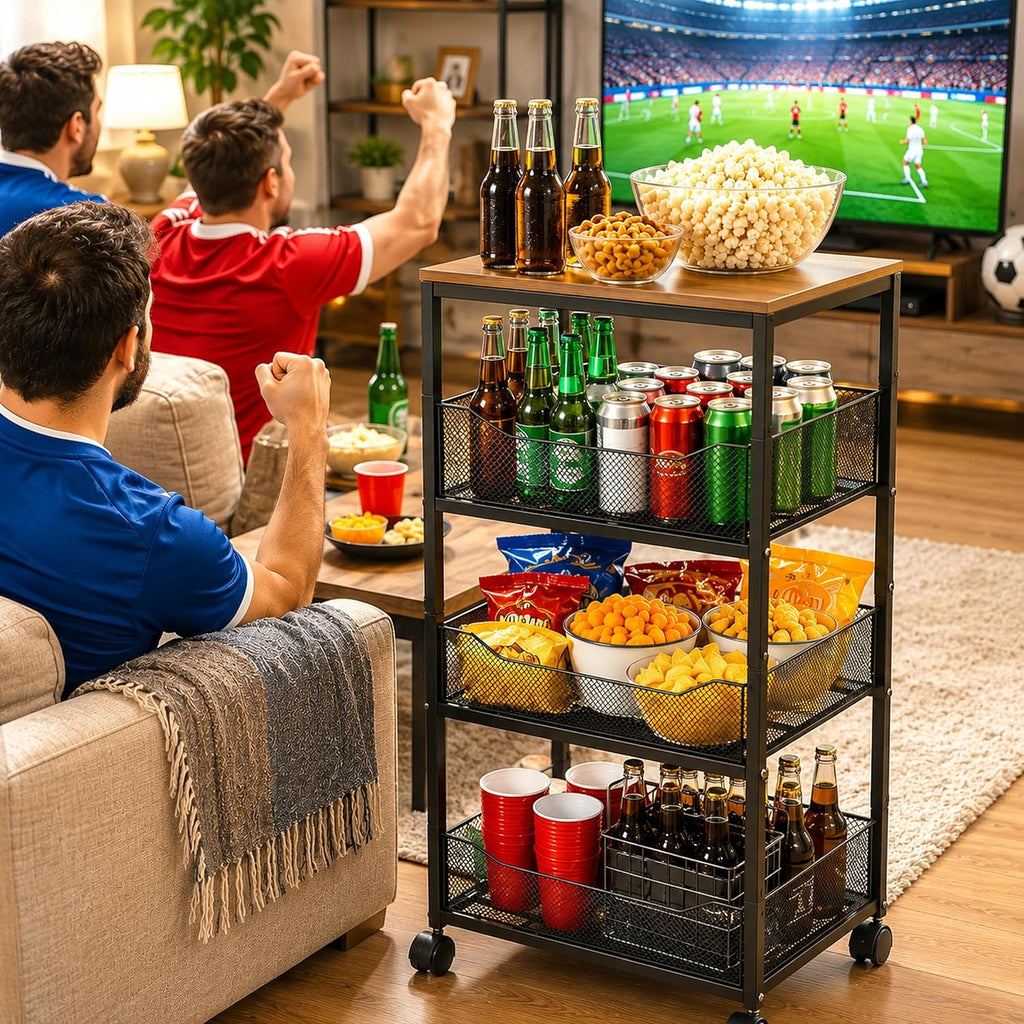 4-Tier Rolling Kitchen Cart