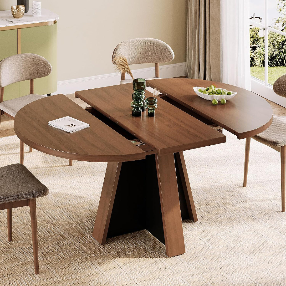 Extendable Round Dining Table